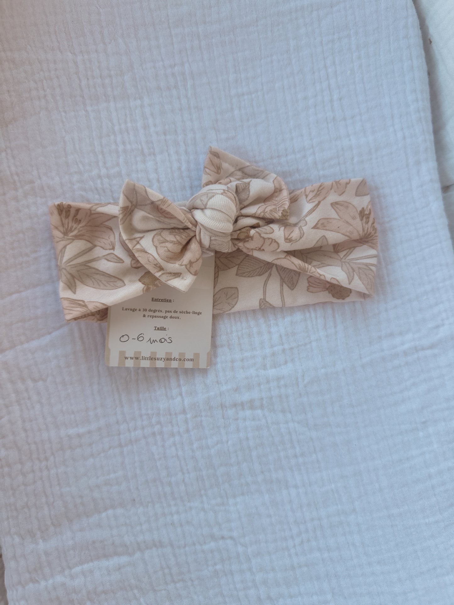 Headband boutons de rose 0-6 mois- En stock