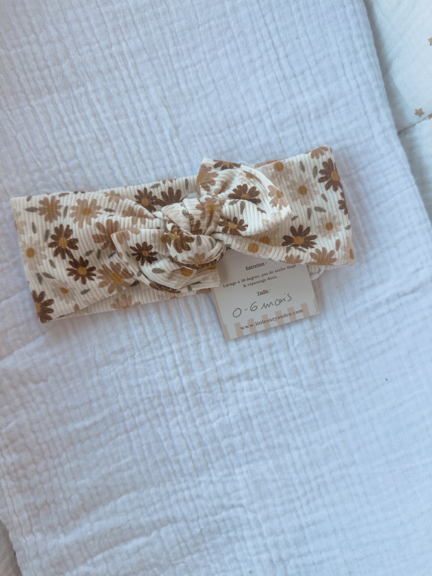 Headband mix fleurs 0-6 mois- En stock