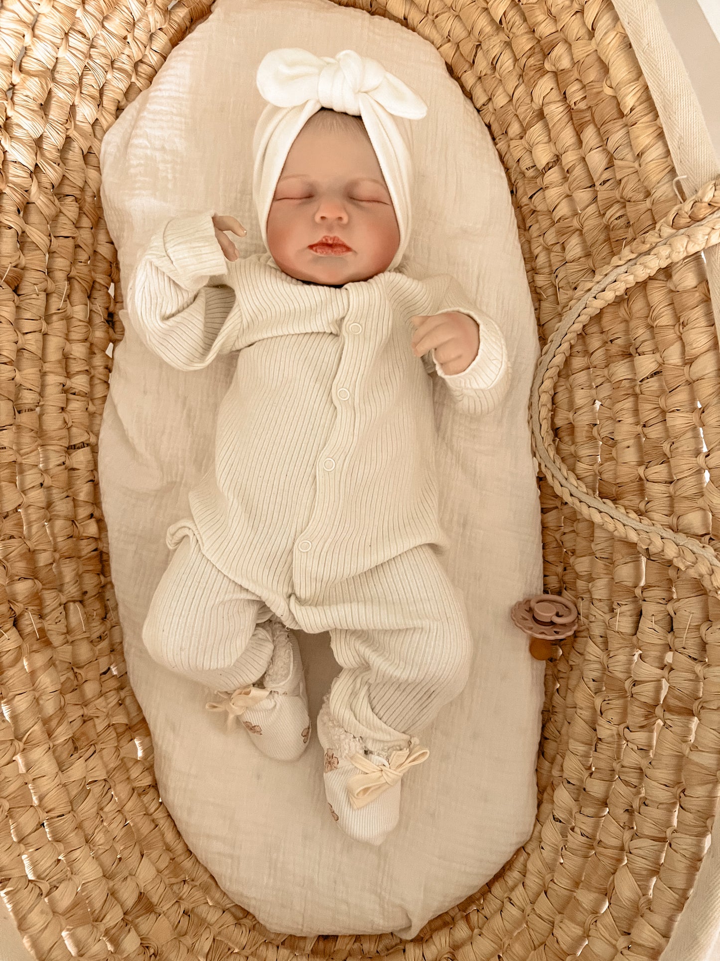 Turban naissance doux & extensible – tailles 0‑12 mois