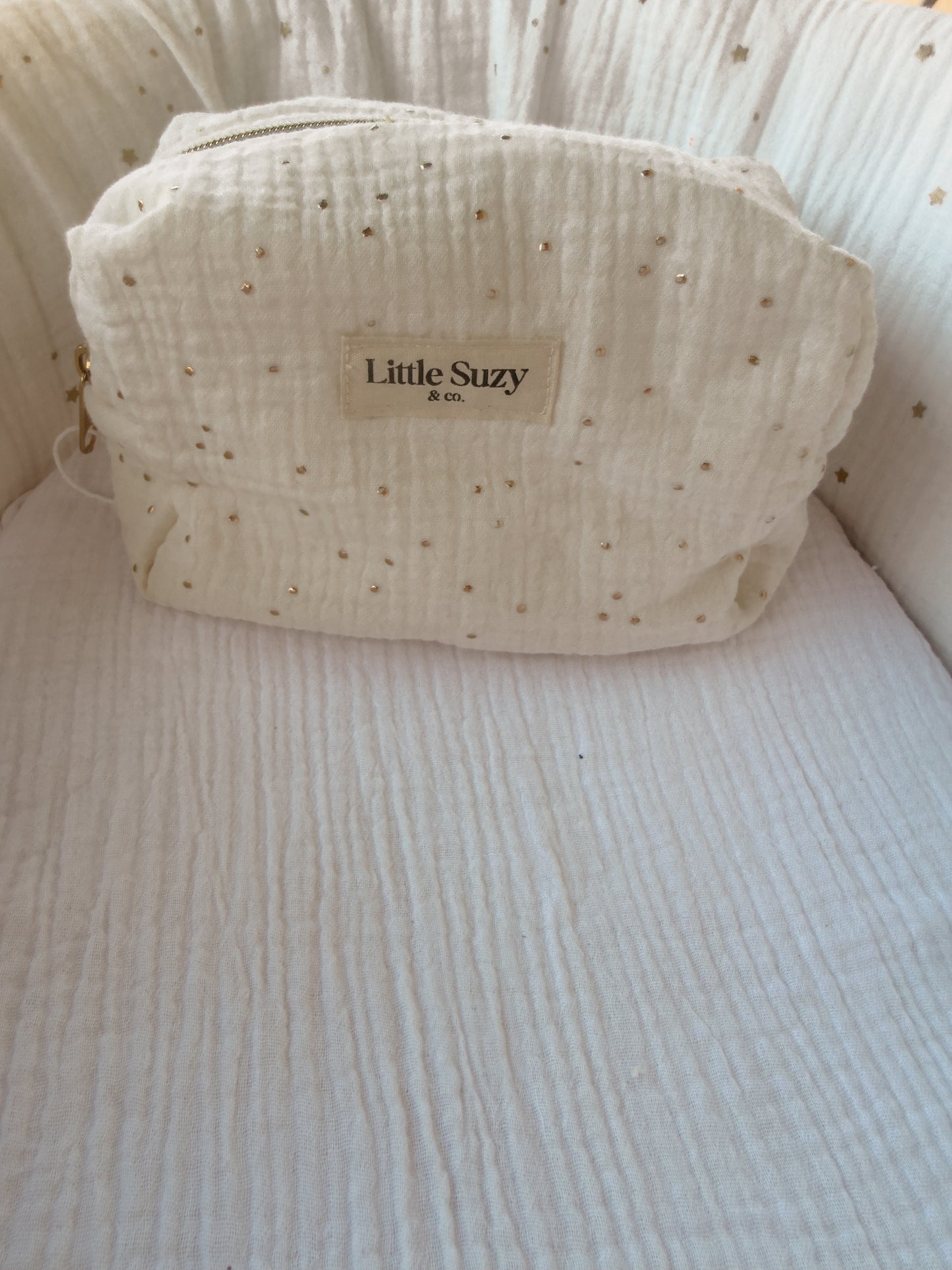 Trousse pois dorés - En stock
