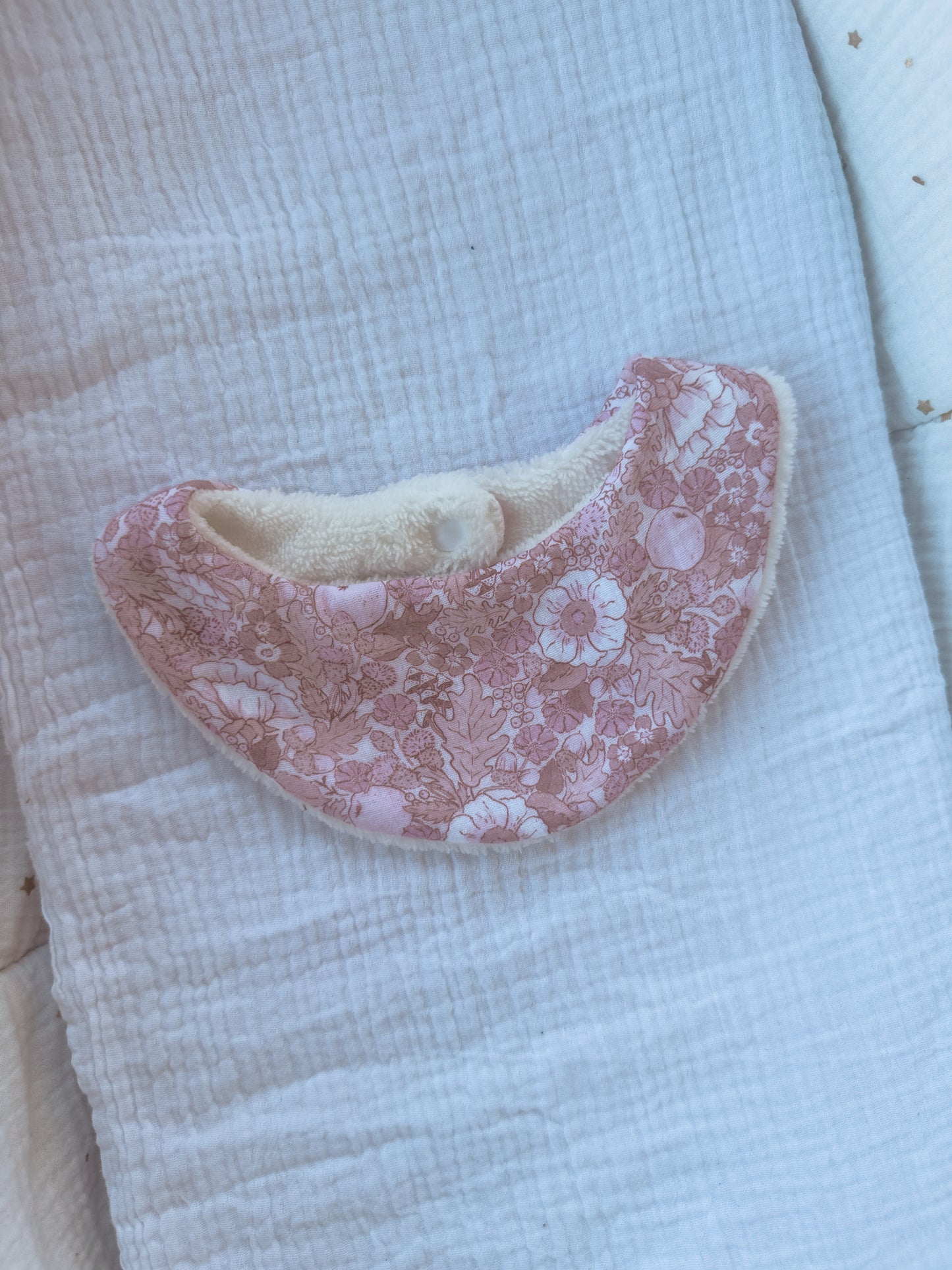 Bavoir mini pink garden - En stock
