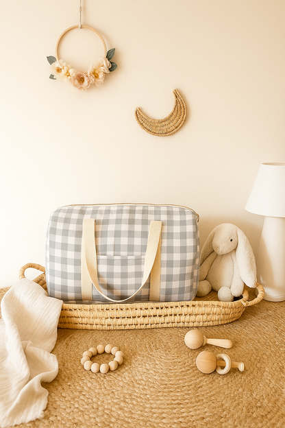 Sac à langer Paula - Vichy sauge