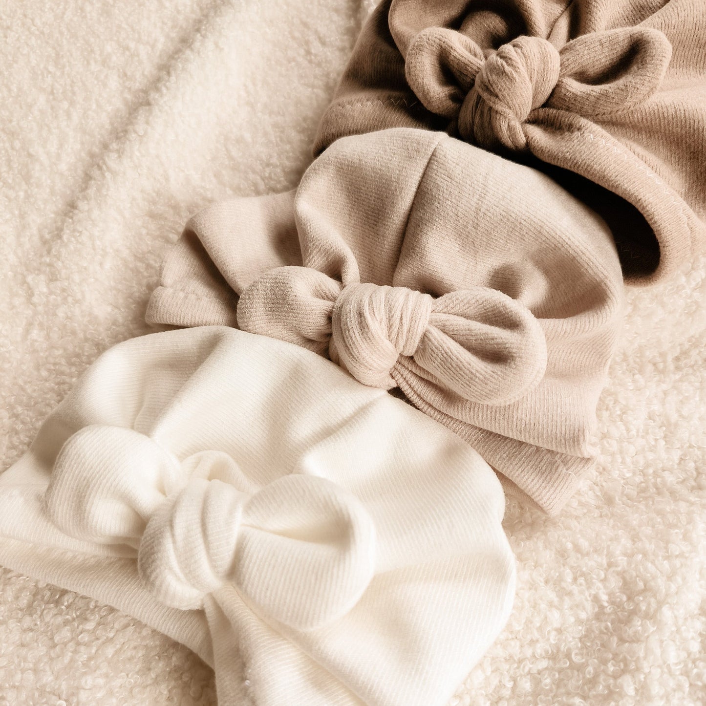 Turban naissance doux & extensible – tailles 0‑12 mois