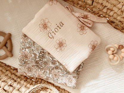 Protège carnet de santé - Daisy crème